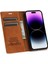 Iphone 15 Pro Cüzdan Için Stand Telefon Kılıfı Pu Deri+Tpu Telefon Kapak-Kahverengi (Yurt Dışından) 2