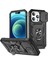 Iphone 15 Pro-Sürgülü Kamera Penceresi Için Telefon Kılıfı Pc+Tpu Kickstand Kapak Kart Yuvası Black (Yurt Dışından) 1