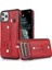 Iphone 11 Pro Case Pu Deri+Tpu Gizli Kart Tutucu Kickstand-Red ile Damla Koşullu Telefon Kapağı (Yurt Dışından) 1
