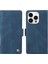 Pu Deri Telefon Kılıfı Iphone 15 Pro Max Cilt-Touch Şok Geçirmez Cüzdan Stand Kapak Mavisi (Yurt Dışından) 1