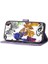 Iphone 15 Cilt Touch Pu Deri Cüzdan Stand Kapağı Strap-Purple ile Baskılı Kelebekler Telefon Kılıfı (Yurt Dışından) 5