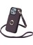 Iphone 15 Pro Case Crossbody Pu Deri+Tpu Kart Tutucu Telefon Kapağı Omuz Kayış-Dark Mor ile (Yurt Dışından) 3