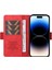 Pu Deri Telefon Kılıfı Iphone 15 Pro Max Cilt-Touch Şok Geçirmez Cüzdan Standı Kapak Kırmızı (Yurt Dışından) 2