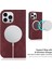 Rfıd Engelleme Kırmızıyla iPhone 15 Pro Magnicy Case Pu Deri Kart Tutucu Kapağı Için (Yurt Dışından) 4