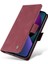 Iphone 15 Plus Anti-Cratch Kabuk Pu Deri Telefon Kılıfı Stand Kapağı Cilt-Touch Şok Geçirmez Cüzdan-Wine Kırmızı (Yurt Dışından) 5