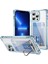 Iphone 13 Pro Kickstand Case Card Yuvası (Büyük Arka Lens Deliği) Için Ysm Takviyeli Köşeler Serisi -Transparent Mavi (Yurt Dışından) 1