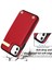 Iphone 11 Için Tpu+Pu Deri Metal Dekor Şok Geçirmez Cep Telefon Kılıfı Kart Tutucu Kırmızısı (Yurt Dışından) 4