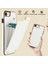 Iphone Se (2022)/SE (2020)/IPHONE 7/8 4.7 Inç Cep Telefonu Kasası Tpu+Deri Metal Dekor Kartı Tutucu Kapak-Beyaz (Yurt Dışından) 5