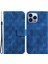 Iphone 13 Pro 6.1 Inç Flip Stand Cüzdan Telefon Kapağı Çift 8 Şekilli Baskılı Deri Case-Dark Mavi (Yurt Dışından) 1