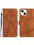 Iphone 15 Plus Için Plus Cilt Touch Hatları Için Baskılı Telefon Kılıfı Retro Pu Deri Cüzdan Kapağı Stand-Brown (Yurt Dışından) 1