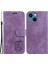 iPhone 14 Plus Içinplus Sevimli Kaplan Izleme Anti-Drop Telefon Kabuğu Pu Deri Cüzdan Standı Vaka-Mor (Yurt Dışından) 1