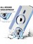 Iphone 11 Deri Kart Tutucu Kılıfı Magsafe Rfıd ile Uyumlu Kılıf Lens Film Baby Blue ile Telefon Kapağı (Yurt Dışından) 5