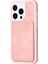 Iphone 15 Pro Matte Pu Deri Kaplamalı Tpu Telefon Kapağı Kart Tutucu-Pembe (Yurt Dışından) 1