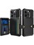 Iphone 15 Pro Max Kart Tutucu Için Cüzdan Telefon Kılıfı Pu Deri+Tpu Kapak Desteği Manyetik Araba Montaj Black (Yurt Dışından) 2