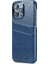 Iphone 15 Pro Case Waxy Pu Deri+Pc Kart Tutucu Telefon Kapak-Mavisi (Yurt Dışından) 5