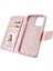 Hanman Mill Serisi Için iPhone 15 Pro Max Slim-Fit Pu Deri Kabuk Stand Kapağı Cep Telefon Kılıfı Cüzdan Rose Altın (Yurt Dışından) 3