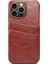 Iphone 15 Pro Case Waxy Pu Deri+Pc Kart Tutucu Telefon Kapak Kılıfı (Yurt Dışından) 1