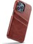 Iphone 15 Pro Case Waxy Pu Deri+Pc Kart Tutucu Telefon Kapak Kılıfı (Yurt Dışından) 2