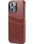 Iphone 15 Pro Case Waxy Pu Deri+Pc Kart Tutucu Telefon Kapak Kılıfı (Yurt Dışından) 5