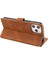 Iphone 15 Pro Dustroof Pu Deri Cep Telefon Kılıfı Manyetik Stand Cüzdan Telefon Kapağı Strap-Brown (Yurt Dışından) 5