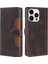 Iphone 15 Pro Max Maks Hip Hat Telefon Kapağı Pu Deri Stand Cüzdan Case-Brown (Yurt Dışından) 1