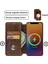 Iphone 15 Pro-Drop Anti-Drop Cüzdan Telefon Kılıfı Pu+Tpu Mat Stand Telefon Kapağı Magsafe-Wine Red ile Uyumlu (Yurt Dışından) 2