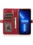 Iphone 13 Pro 6.1 Inç Çıkarılabilir 2-1 Arada Tpu+Pu Deri Flip Kapak Cüzdanı Telefon Kasa-Kırmızı (Yurt Dışından) 5