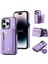Iphone 14 Pro Max Telefon Kılıf Kart Yuvaları Kickstand Crossbody Cover-Spurple (Yurt Dışından) 1