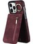 Iphone 13 Pro Cep Telefonu Kılıfı Için Ring Standstand Rfıd Engelleme Pu+Tpu Cover-Wine Kırmızı (Yurt Dışından) 1
