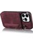 Iphone 13 Pro Cep Telefonu Kılıfı Için Ring Standstand Rfıd Engelleme Pu+Tpu Cover-Wine Kırmızı (Yurt Dışından) 2