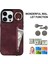 Iphone 13 Pro Cep Telefonu Kılıfı Için Ring Standstand Rfıd Engelleme Pu+Tpu Cover-Wine Kırmızı (Yurt Dışından) 4