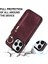 Iphone 13 Pro Cep Telefonu Kılıfı Için Ring Standstand Rfıd Engelleme Pu+Tpu Cover-Wine Kırmızı (Yurt Dışından) 5