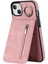 Iphone 15 Plus Için Arka Kabuk Artı Telefon Kasası Rfid Engelleme Cüzdan Retro Pu+Tpu Kickstand Kapak-Pembe (Yurt Dışından) 1