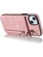 Iphone 15 Plus Için Arka Kabuk Artı Telefon Kasası Rfid Engelleme Cüzdan Retro Pu+Tpu Kickstand Kapak-Pembe (Yurt Dışından) 2