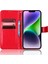 Iphone 15 Plus Için Telefon Kılıfı Plus Kapak Çılgın At Doku Deri Cüzdan Stand Kabuk-Kırmızısı (Yurt Dışından) 4