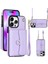 Iphone 15 Pro Kart Yuvaları Için Telefon Kabuğu Kısa+Uzun Kayışlar-Doğum ile Kickstand Kapak Anti-Sracratch Pu Derisi Anti (Yurt Dışından) 1