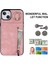 Iphone 15 Plus Için Arka Kabuk Artı Telefon Kasası Rfid Engelleme Cüzdan Retro Pu+Tpu Kickstand Kapak-Pembe (Yurt Dışından) 3