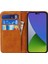 Iphone 15 Pro Bi-Renkli Ekleme Pu Deri Telefon Kılıf Desteği Stand Cüzdan Cover-Sarı+Kahverengi (Yurt Dışından) 2
