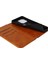 Iphone 15 Pro Bi-Renkli Ekleme Pu Deri Telefon Kılıf Desteği Stand Cüzdan Cover-Sarı+Kahverengi (Yurt Dışından) 4