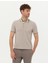 Erkek Beyaz Slim Fit Dokulu Polo Yaka Tişört 50264205-VR156 4