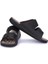 Erkek (40-47) Siyah Çift Tokalı Anatomik Comfort Terlik 3