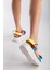 Kadın Dolgu Topuk Cırtlı Günlük Spor Sandalet SS001-0178 Yeşil Mavi 3