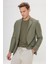 Slim Fit Dar Kesim Mono Yaka Desenli Ceket 3