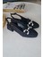 10 031 Topukla Kadın Toka Detaylı 4 cm Topuklu Loafer Günlük Ayakkabı 3