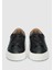Siyah Deri Erkek Sneaker 3