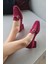 10 1900 Topukla Kadın Toka Detaylı 3 cm Topuklu Loafer Günlük Ayakkabı 1