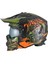 X1-X Seul Çene Çıkarılır Matt Warrıor Black Army Orange Modüler Kask 2