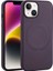 Apple iPhone 14 Plus Kılıf Pu Deri Wireless Tacsafe Derix Sert Kapak Derin Mor 1