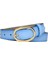 Deri, Gold Oval Tokalı 3 cm Turkuaz Kadın Kemeri; Elbise, Pantolon Kemeri=3cm-Kdn-36 3