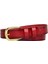 Deri, Gold Tokalı 3 cm Kırmızı Kadın Kemeri; Elbise, Pantolon Kemeri=3cm-Kdn-31 4